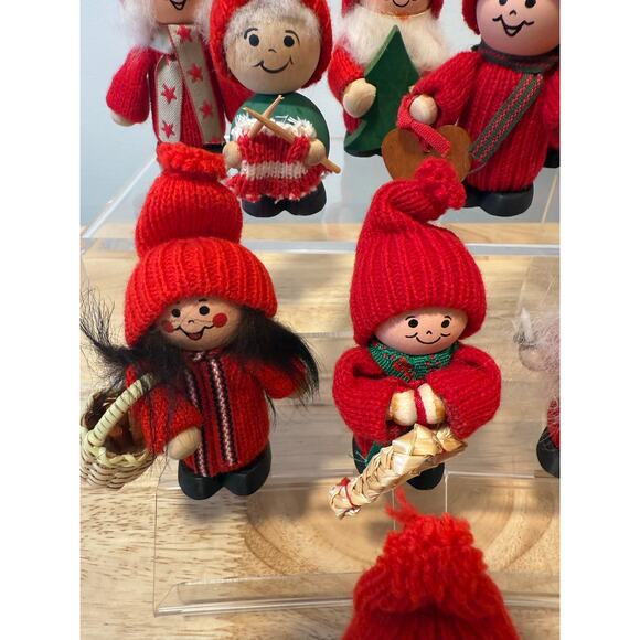 Lot of 9 Ljungstroms Of Sweden Tomte Wooden Figures Adorable Miniatures JL - Picture 3 of 13